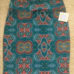 🛑 NWT Lularoe teal paisley Cassie skirt 3x 3xl